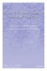 Tears Will Never Stain the Street of That City SATB choral sheet music cover